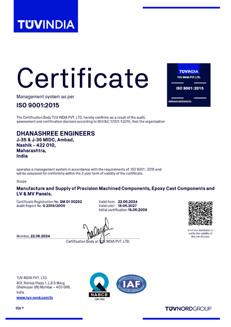 Iso certificate