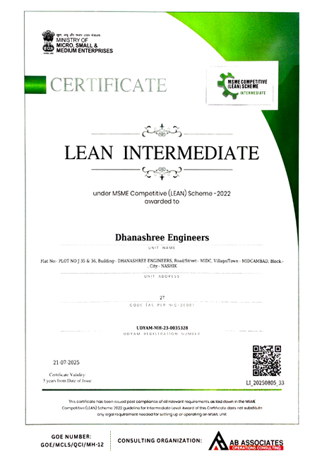 Lean Cetificate